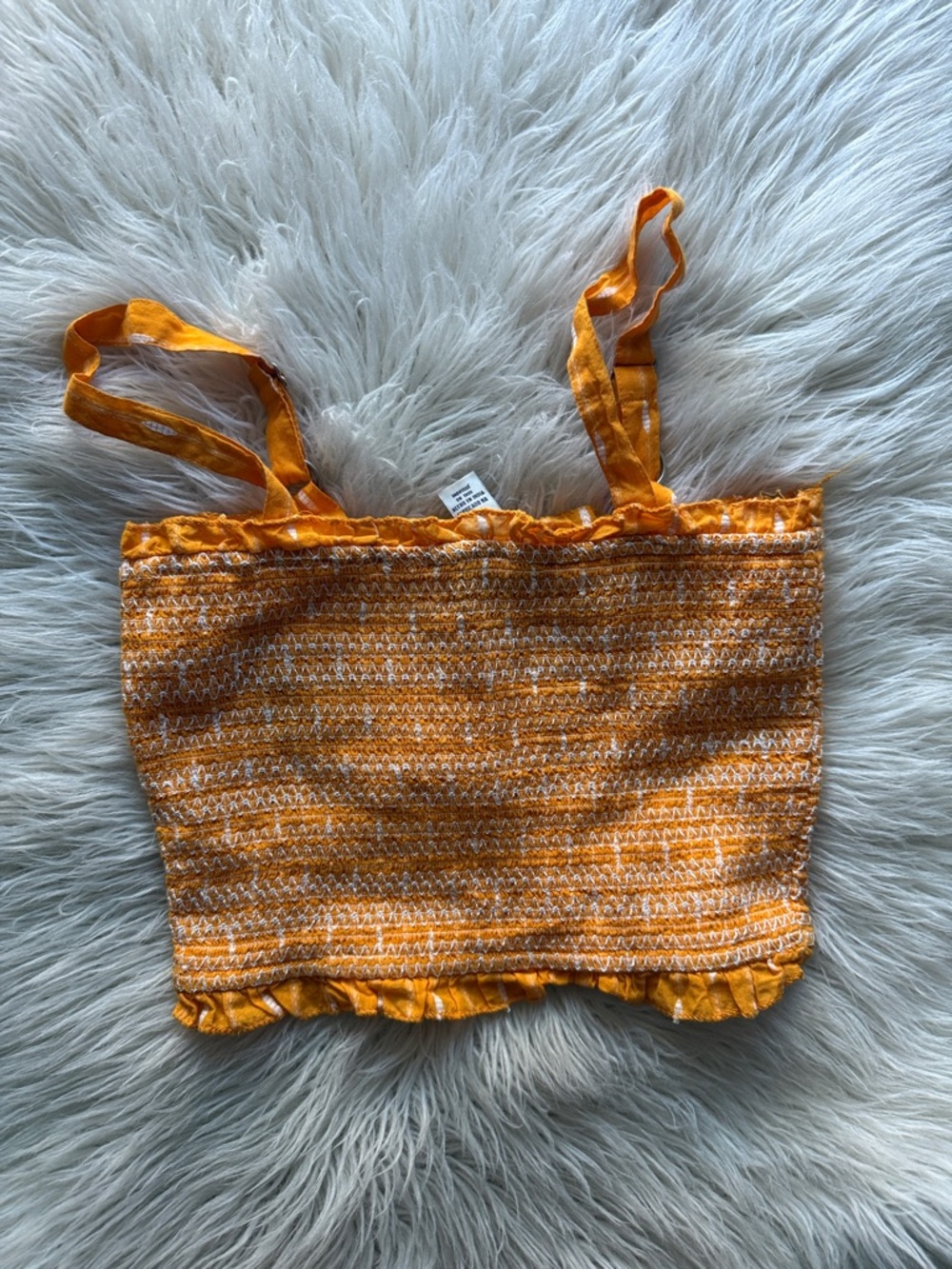 🧡FOREVER21 ORANGE SMOCKED TANK 🧡